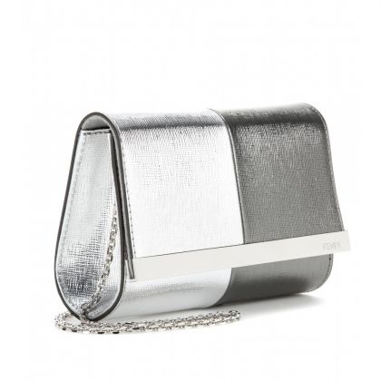  Geantă de umăr Piele-metalic