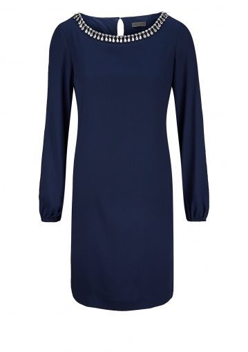 Rochie șifonată cu guler decorativ