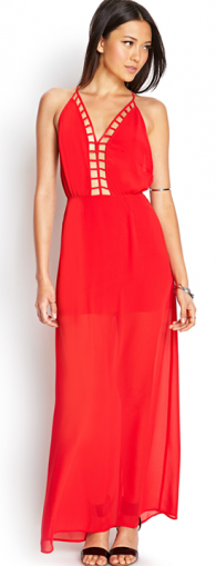 Rochie roșie lungă