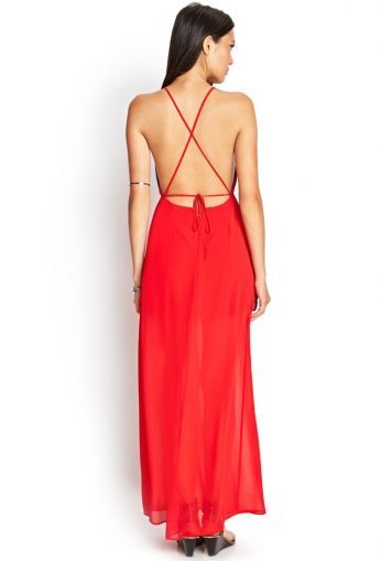 Rochie roșie lungă