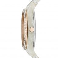 Stella Multifunction Resin Watch - Pearlized White with Rose 