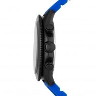  Retro Traveler Chronograph Silicone Watch - Blue 