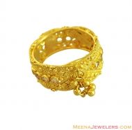 22K Fancy Ladies Gold Wide Band 