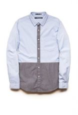 Colorblocked Button-Down Shirt