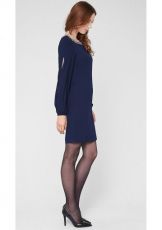 Chiffon dress with a decorative collar