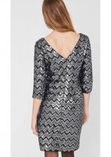 Chiffon dress with sequins