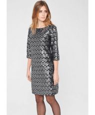 Chiffon dress with sequins