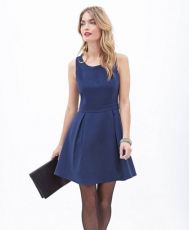 Structured Pleated A-Line Dress